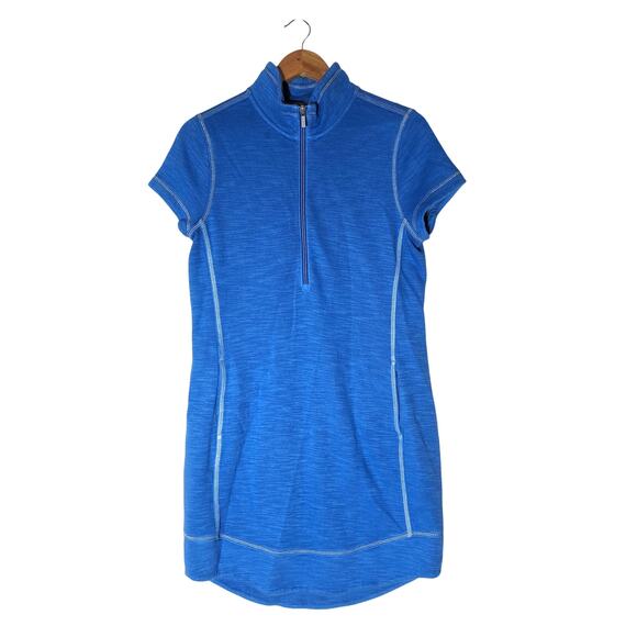 Tommy Bahama Tobago Bay 1/2 Half Zip Dress Sz M Blue Collared Beach Athleisure - Picture 5 of 10